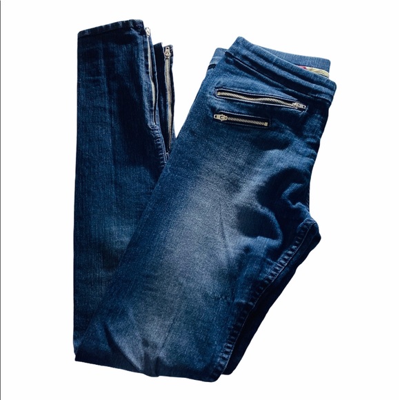 Rockstar Sushi Denim - ROCKSTAR Sushi*Blue Ankle Zipper Jean*Size 27 $189